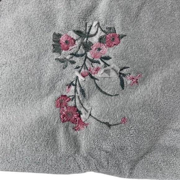 Vtg Embroidered Floral Bath Hand Towel Set of 4 The Royal Collection Green Pink - Picture 12 of 16